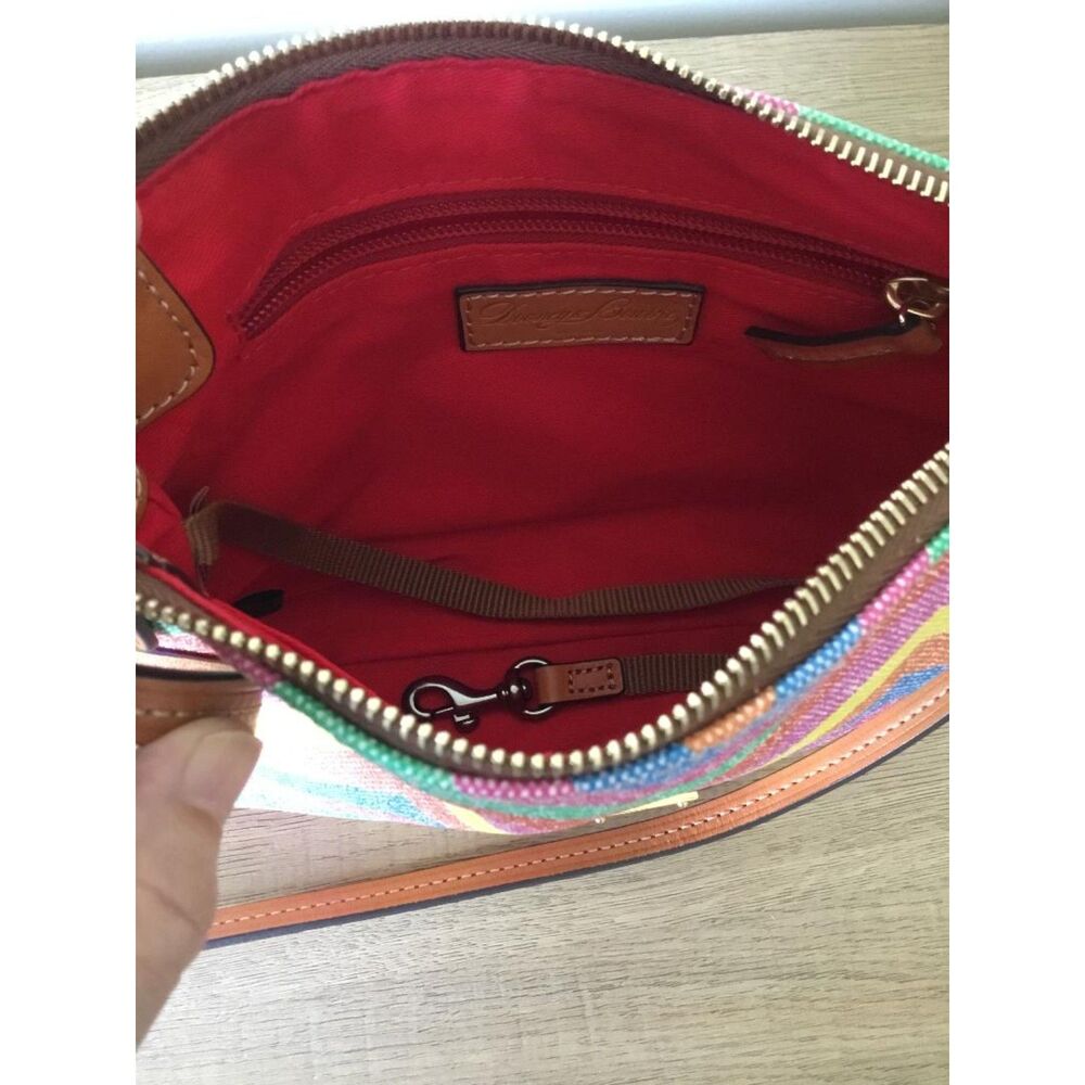 Dooney & Bourke Crossbody Bag in Rainbow Chevron Pattern w/Dustbag - Picture 8 of 10